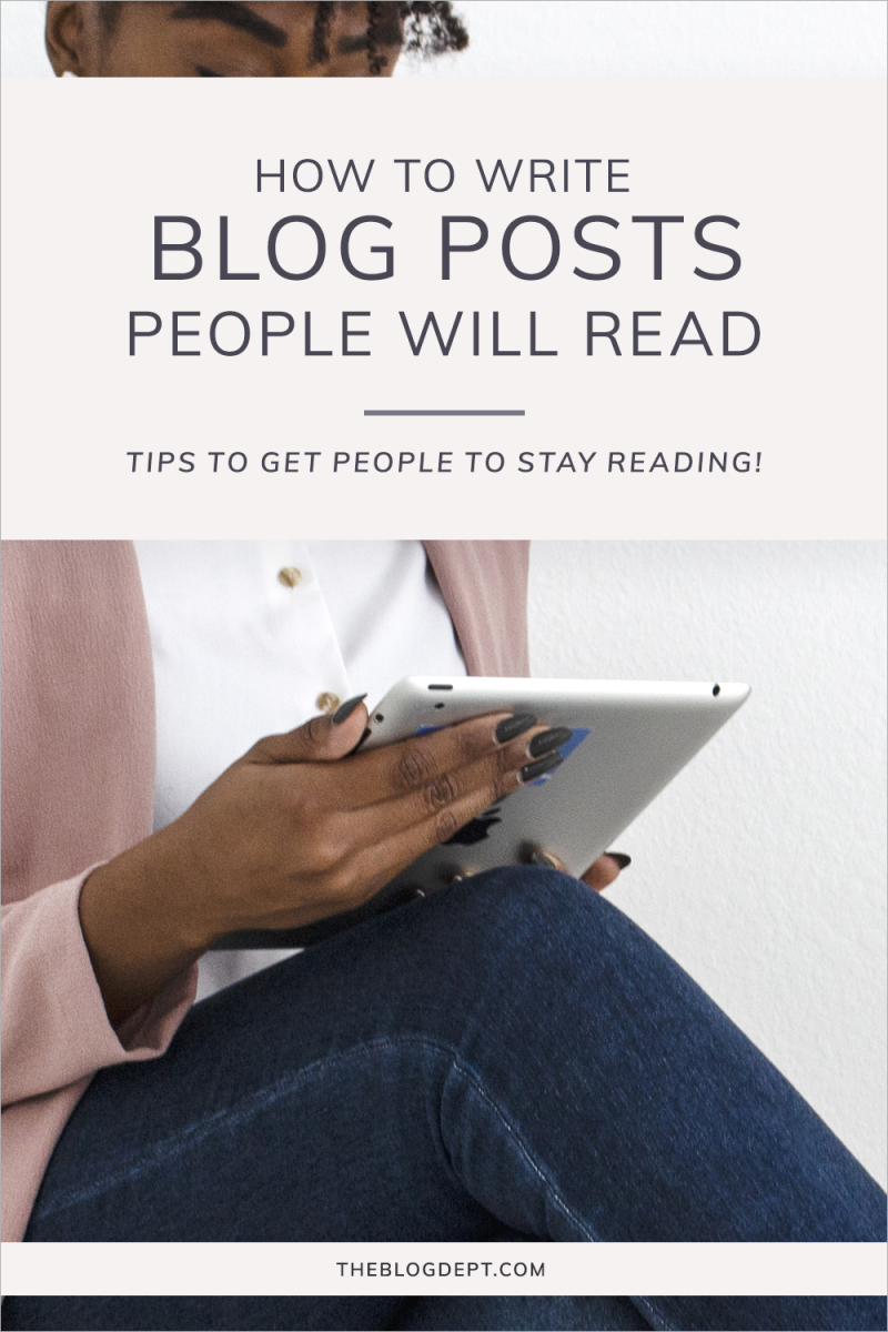 How to write blog posts people will read