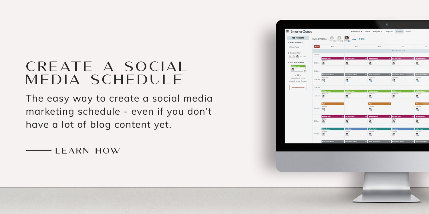 Social Media Schedule